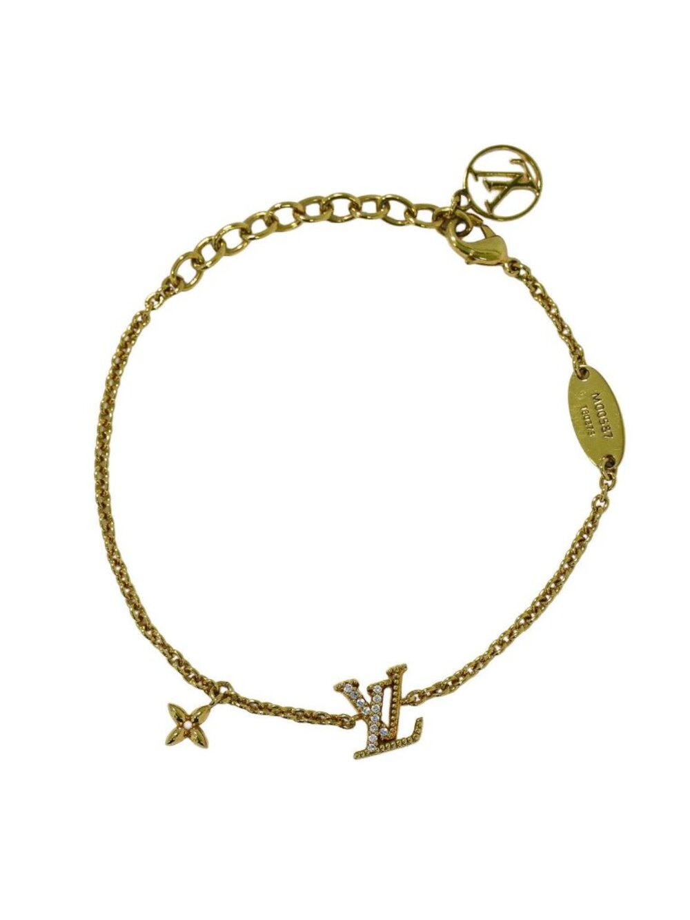 Louis Vuitton Bracelet LV Iconic Line Stone Gold Plated - Picture 1 of 9